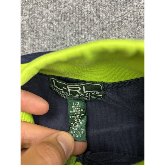 Lauren Ralph Lauren LRL Active Jacket Womens Large Navy Track Full Zip Crest - Picture 3 of 7